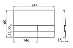 ALCADRAIN Renovmodul - předstěnový instalační systém s chromovým tlačítkem M1721 + WC bez oplachového kruhu Edge + SEDÁTKO AM115/1000 M1721 EG1