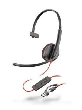 Poly 8X214AA Blackwire 3210 černá / Náhlavní souprava / mikrofon / jedno sluchátko / USB-C/A (8X214AA)