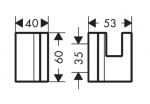 AXOR - Universal Rectangular Háček, chrom 42611000