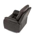 TV a relaxační křeslo s manuálním ovládáním, potah coffee látka v dekoru vintage