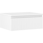 MEXEN/S - Rivel koupelnová skříňka pod umyvadlo 60 cm s deskou, 1 šuplík, reliéf , bílá mat 91A20-06023-1-BFC01