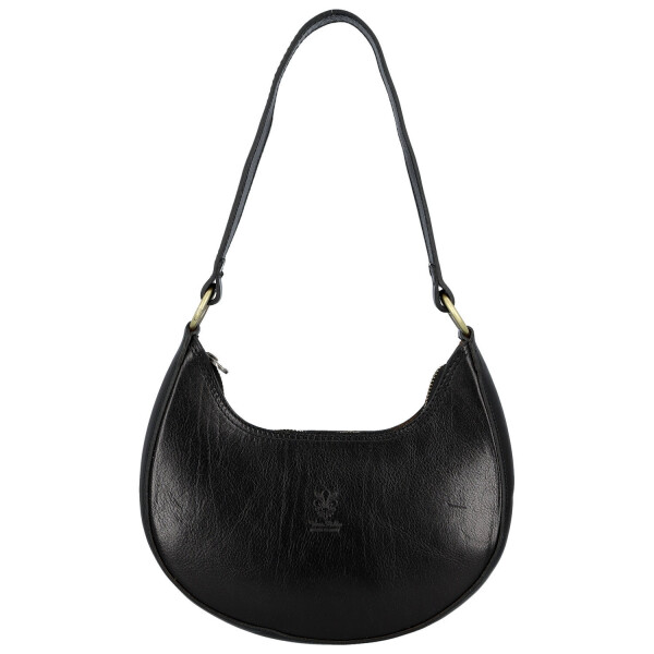 Luxusní dámská kožená kabelka na rameno Delami Vera Pelle Lanny, černá