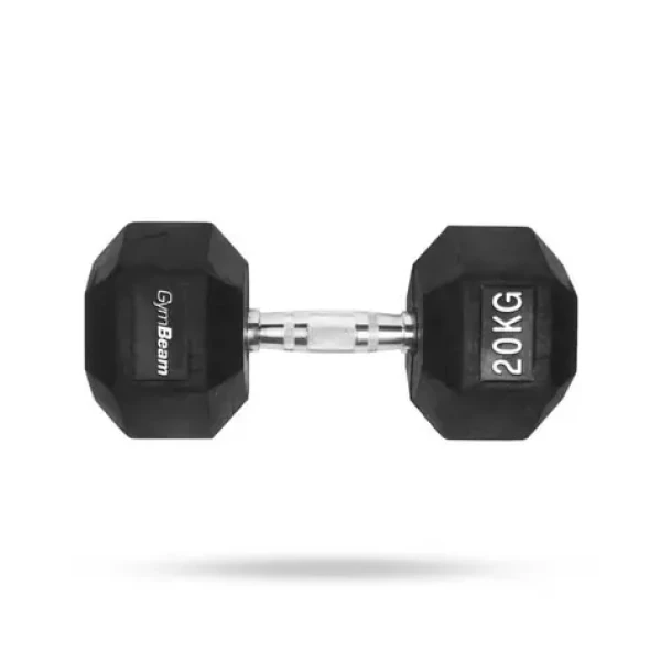 Hexagonální jednoručka - GymBeam (bílá) (112543-12-20kg-white)