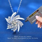 Royal Fashion stříbrný náhrdelník HA-XMZ012-SILVER-MOISSANITE-ZIRCON