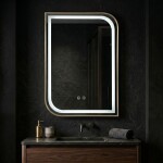 REA - Zrcadlo LED ZONE 80X60 GOLD BRUSH HOM-00209