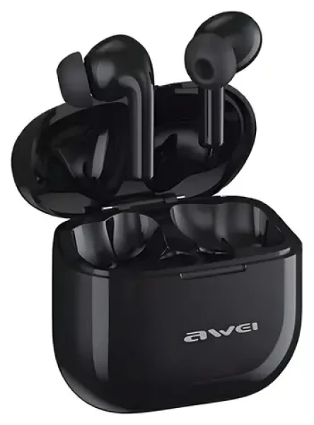 Awei T1 Pro+ černá / Bezdrátová sluchátka / TWS / Bluetooth 5.3 / IPX6 / Dobíjecí pouzdro (T1 Pro B)
