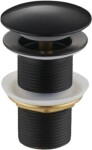 MEXEN - Zátka klik-klak bez přepadu, černá kulatá 79910-70