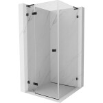 MEXEN/S - Lunar L sprchový kout dveře křídlové levá 90 x 90, transparent, černá 834L-090-090-70-00-L