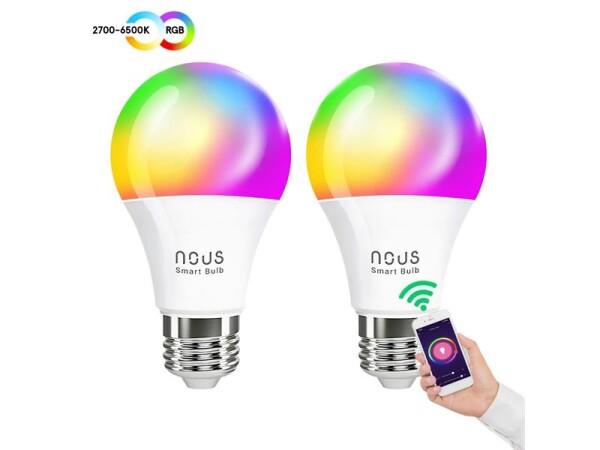 Smart LED žárovka E27 9W RGB NOUS P3/2pack WiFi Tuya sada 2ks