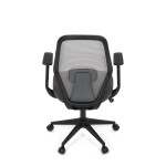 Židle kancelářská, látka šedá, houpací mechanismus, kolečka pro tvrdé povrchy