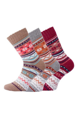 WiK 37910 Dámské ponožky se severským vzorem 35-42 černá 39-42