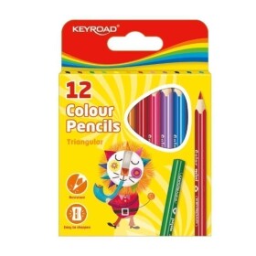 Keyroad Pastelky trojhranné poloviční 12 ks