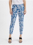 Orsay Bílo-modré dámské vzorované kalhoty dámské