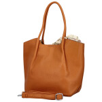 Módní dámská koženková kabelka na rameno Nenet, hnědá