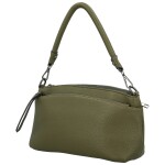 Stylová dámská koženková kabelka na rameno Trixi, tmavě zelená