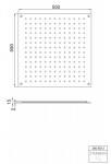 STEINBERG - 390 Hlavová sprcha, 55x55 cm, nerez 390 6512