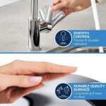 GROHE - QuickFix Start Elektronická dřezová baterie s výsuvnou sprškou, bateriové napájení, supersteel 101243DC00