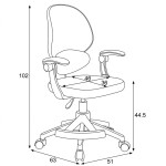Dětská židle, výškově nastavitelná, růžová síťovina, KA-W8008 PINK