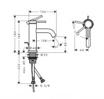 HANSGROHE - Tecturis S Umyvadlová baterie s výpustí, CoolStart, EcoSmart, kartáčovaný bronz 73305140