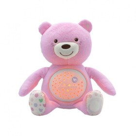 Chicco Plyšový medvídek s projektorem růžová