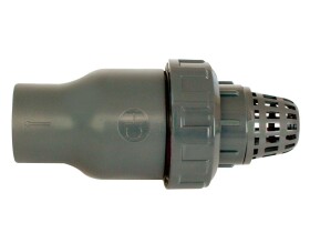 PVC tvarovka - Kuželový zpětný ventil 90 mm se sacím košem