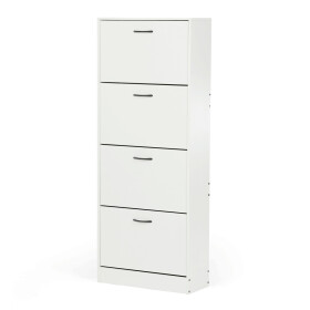 Botník, mdf, bílá, ABO-G1018 WT