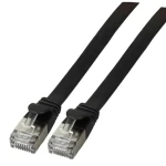 EFB RJ45 plochý patch kabel Cat6a černá / Patch kabel / U/FTP / 5 m / 10Gbit/s (K5545SW.5)