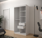 Šatní skříň Abi Jodelka Barva korpusu: Černá, Rozměry: 120 cm, Dveře: Bílá mat