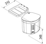 Franke vestavný odpadkový koš Mini (129547)