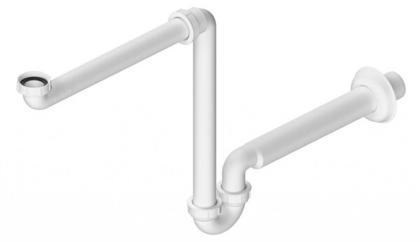 Bruckner - Umyvadlový sifon šetřící místo 5/4", DN32, bílá 151.127.0