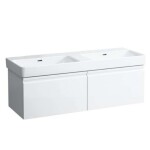 Laufen - Pro S Dvojumyvadlo, 130x46 cm, bez otvoru pro baterii, bílá H8149680001091
