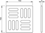 Alcadrain 1 - Alcadrain Mřížka 102×102 mm nerez MPV004 MPV004