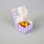 Cake star Velikonoční krabička kostka fialová 10x10x6,5 cm