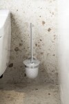 SAPHO - LARISSA WC štětka závěsná, mléčné sklo, chrom WS008