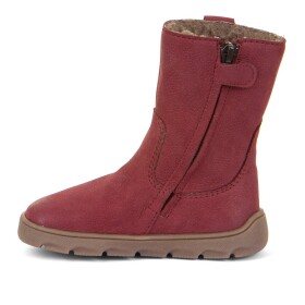 Dívčí zimní barefoot kozačky ZERU TEX BOOT Bordeaux, Froddo, G3160242-4, červená - 30