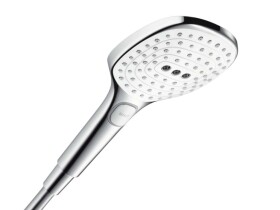 HANSGROHE - Raindance Select E Sprchová hlavice 120, 3 proudy, EcoSmart 9 l/min, bílá/chrom 26521400