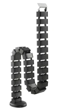 Powerton ERGO GANSO černý / Organizér kabelů / 30 článků / ocel, ABS / 1300 x 67 x 35 mm (WPECM1B)