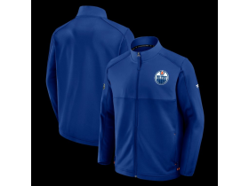 Fanatics Pánská bunda Edmonton Oilers NHL Authentic Pro Rink Poly Fleece FZ Velikost: L