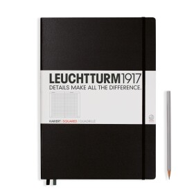 LEUCHTTURM1917 Notebook MASTER A4, squared, BLACK 307959