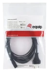 Equip Euro 2pin - C7 černý / Napájecí kabel / 3 m / 250 V / 2,5 A (112161)