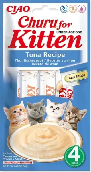 Inaba Churu Kitten tuňák / Pamlsky pro koťata / masové pyré / 4 x 14 g (022954)