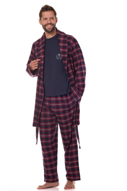Pánské pyžamo L&L 2473 Ben cr/r M-3XL tmavě modrá XXL