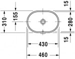 DURAVIT - Bathroom_Foster Umyvadlo zápustné 43x28 cm, alpská bílá 0336430000