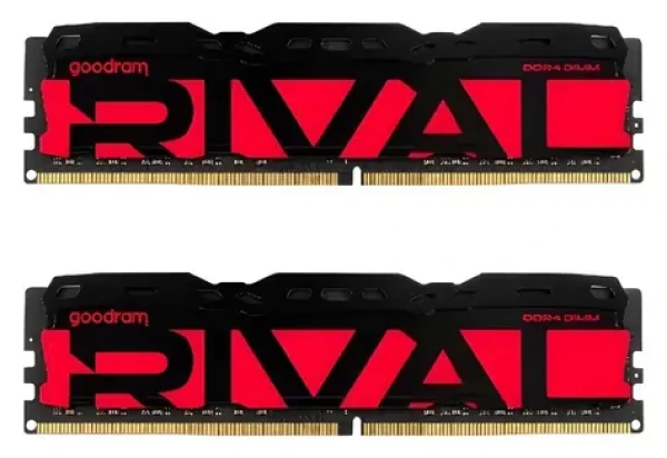 GOODRAM RIVAL Radiant červená / Operační paměť / 32 GB (2x16 GB) / DDR4 / 3200 MHz / CL16 / DIMM (GGRRD4-32L16A/32GDC)