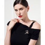 Vánoční brož Swarovski Elements Rudolf 2 - vánoční sob, Zlatá