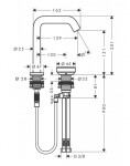 HANSGROHE - Tecturis S Umyvadlová baterie s výpustí, 2-otvorová instalace, CoolStart, EcoSmart+, kartáčovaný bronz 73353140