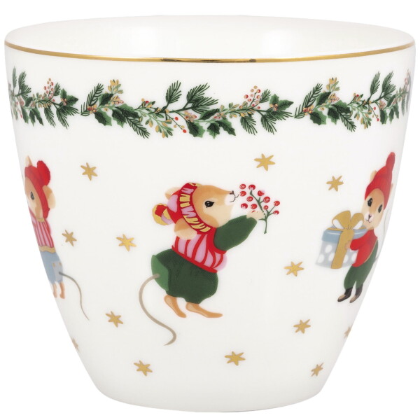 GREEN GATE Latte cup Joanni White 300 ml, multi barva, porcelán 300ml