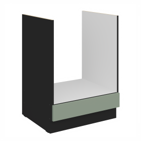 Spodní skříňka pro vestavnou troubu Aria 60 D GAZ BB Barva korpusu: Černá, Barva dvířek: SA - Aquamarine AFM