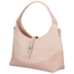 Trendy dámská koženková kabelka do ruky Lussy, růžová