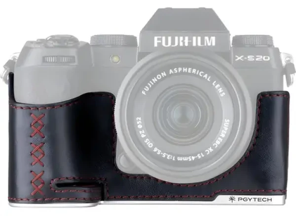 PGYTECH Leather Camera Case černá / Pouzdro / Fujifilm X-S20 / Kůže (P-CB-540)